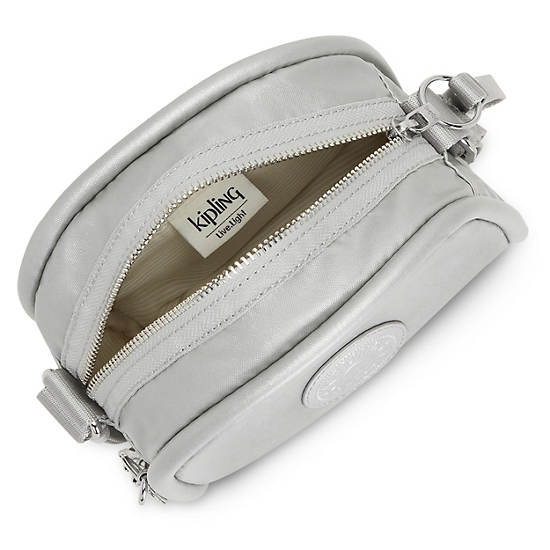 Kipling Jesper Metallic Crossbodytassen Zilver | België 2032ZU